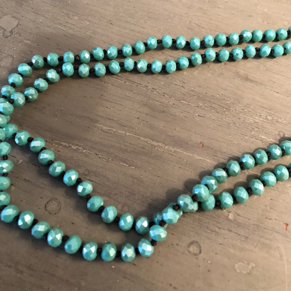 Turquoise colored necklace